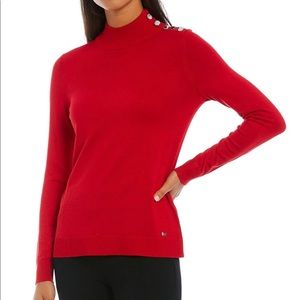 Calvin Klein
Button Trim Mock Neck Long Sleeve Sweater